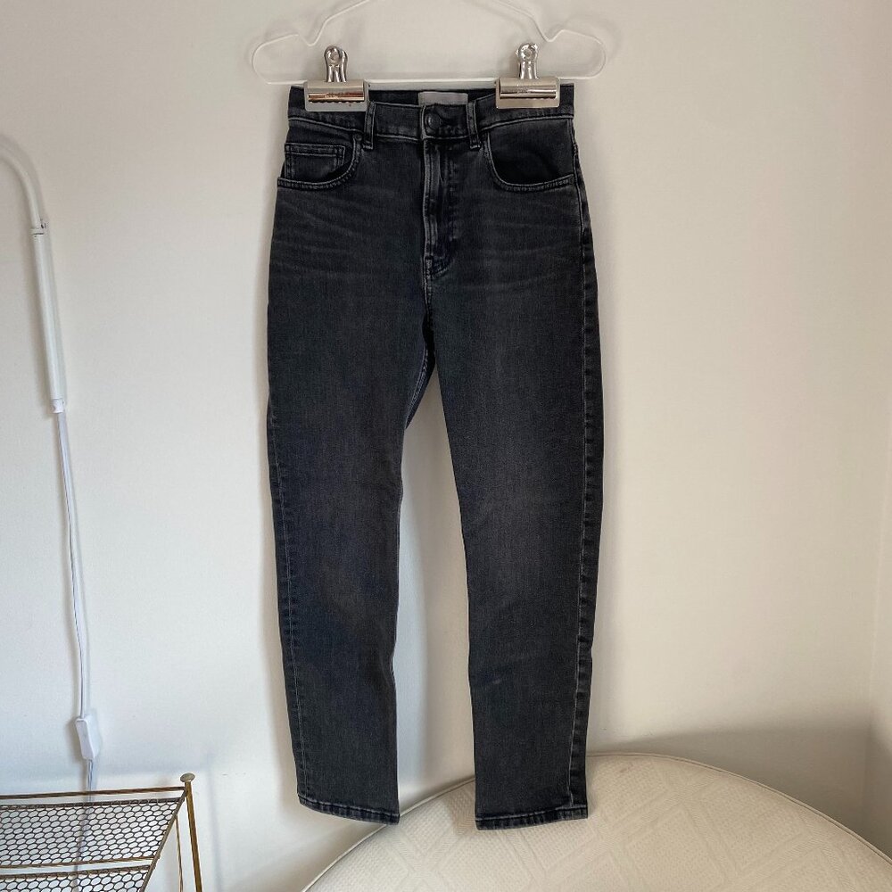 Everlane The Cheeky Jean Size 26 Crop, Grey, Washed Black